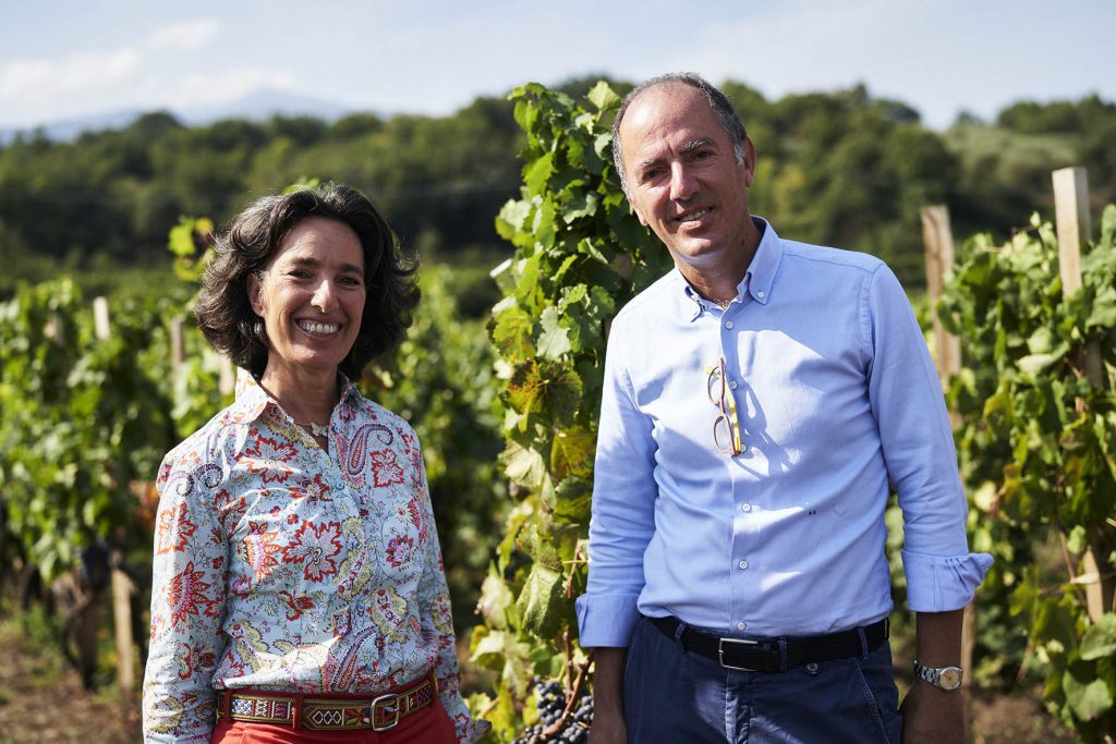 Josè e Antonio Rallo, nel vigneto dell'Etna