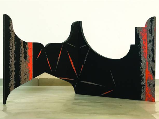 ARTbite Riccardo Beretta A Tiny Screen, 2016 misure Terrasanta Relief su piallacci naturali tinti